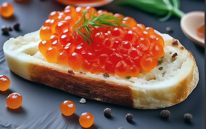 Батон с икрой